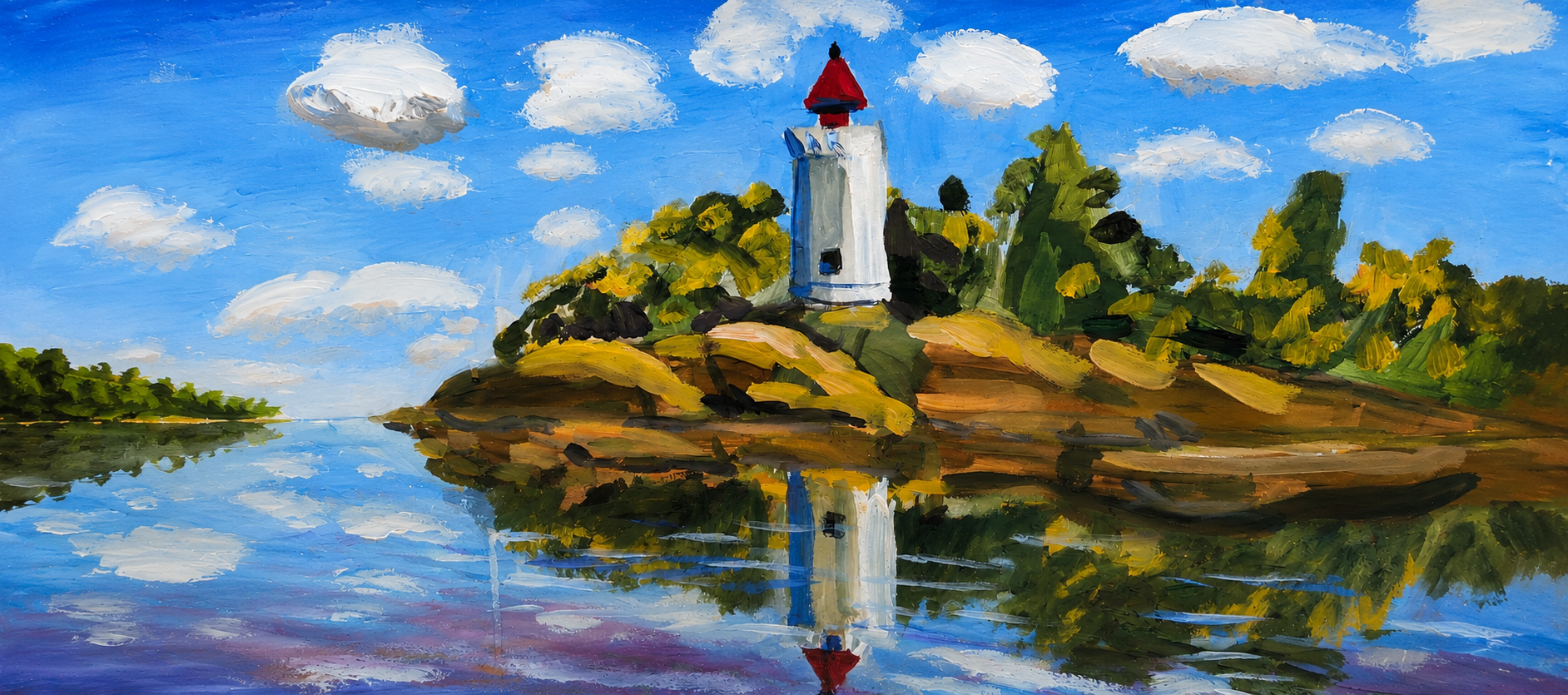 Lighthouse on a serene island